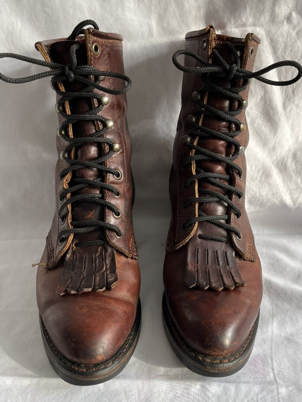 Durango Women’s 8" Packer Boots - Chestnut Leather - Size 8